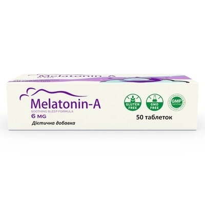Мелатонін-А таблетки 6 мг №50 — Фото 3