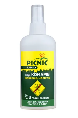 Пікнік Фемілі (PICNIC Family) спрей-лосьйон від комарів 100 мл — Фото 1