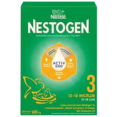 Суміш молочна Нестле Нестожен 3 (Nestle Nestogen) з 12 місяців 600 г — Фото 2