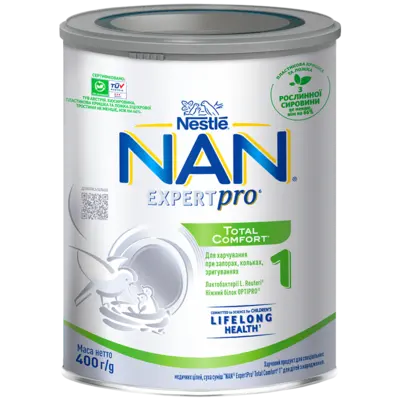 Суміш молочна Нестле Нан (Nestle NAN) ЕкспертПро Тотал Комфорт 1 з 0 місяців 400 г — Фото 1
