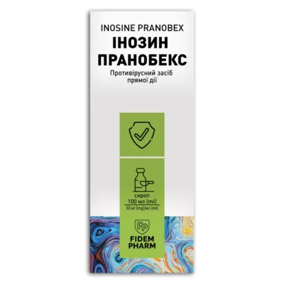 Інозин Пранобекс сироп 50 мг/мл 100 мл, Фідем Фарм — Фото 1