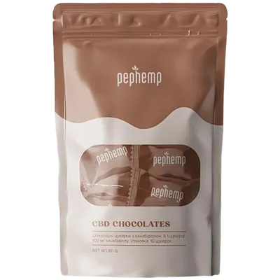 CBD конфеты шоколадные с канабидиолом 80 г — Фото 1
