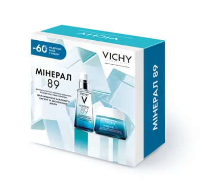 Виши (Vichy) Набор Минерал 89 8 марта 2026 (гель-бустер 50 мл+крем легкий для всех типов кожи 50 мл) — Фото 2