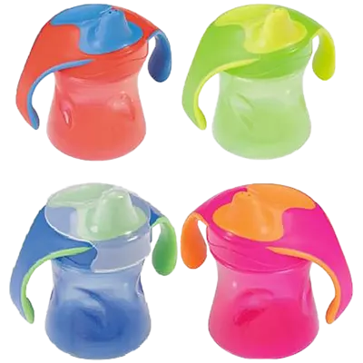 Чашка-непроливайка Бебі-Нова (Baby-Nova) навчальна з ручками блакитна 220 мл — Фото 1