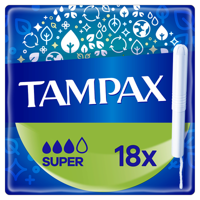 Тампоны Тампакс Супер (Tampax Super) с аппликатором 18 шт — Фото 1