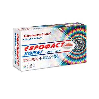 Еврофаст Комби капсулы мягкие 200 мг/500 мг №10 — Фото 1