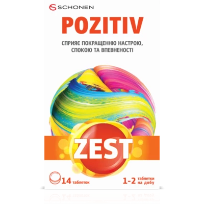 Зест (ZEST) Позитив для покращення настрою таблетки №14 — Фото 1
