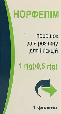 Норфепим порошок для раствора для инъекций 1500 мг флакон №1 — Фото 1
