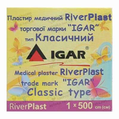 Пластир Ріверпласт Ігар (RiverPlast IGAR) прозорий на поліетіленовій основі розмір 1 см*500 см 1 шт — Фото 1