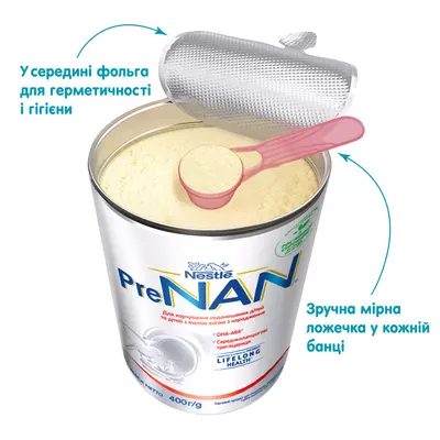 Смесь молочная Нестле ПреНан (Nestle Pre NAN) для недоношенных детей и детей с маленьким весом 400 г — Фото 4