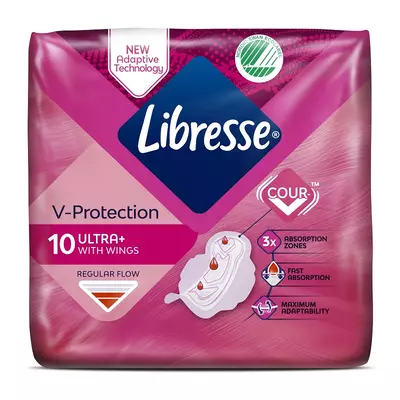 Прокладки Либресс Ультра Нормал Фрешнес/Протекшн (Libresse Ultra Normal Freshness/Protection) 10 шт — Фото 1