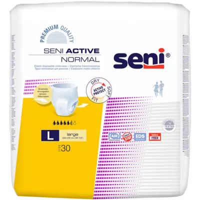 Подгузники-трусы для взрослых Сени Актив Нормал Лардж (Seni Active Normal Large) размер 3 30 шт — Фото 1
