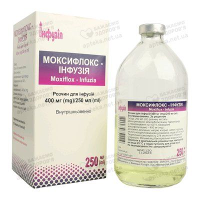 Моксифлокс розчин для інфузій 400 мг флакон 250 мл — Фото 4