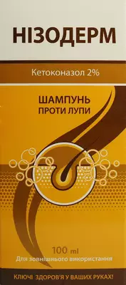 Нізодерм шампунь від лупи 100 мл — Фото 1