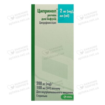 Ципринол розчин для інфузій 200 мг флакон 100 мл — Фото 1