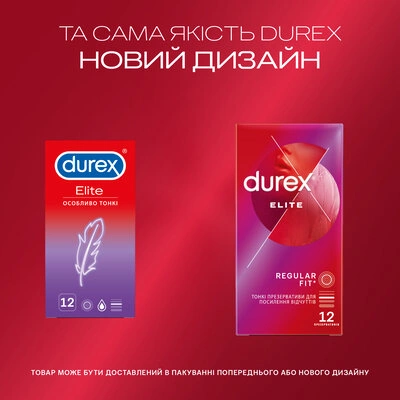 Презервативи Дюрекс (Durex Elite) особливо тонкі 12 шт — Фото 4