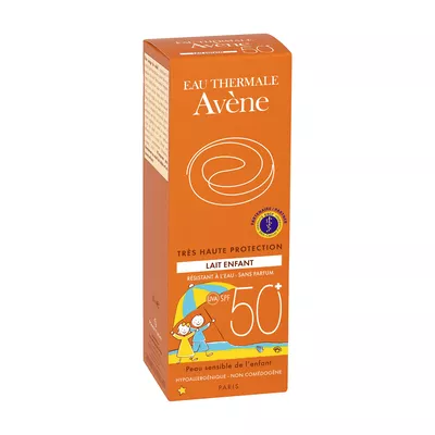 Авен (Avene) Солнцезащитное молочко для детей водостойкое без ароматизаторов для чувствительной кожи SPF50+ 100 мл — Фото 1