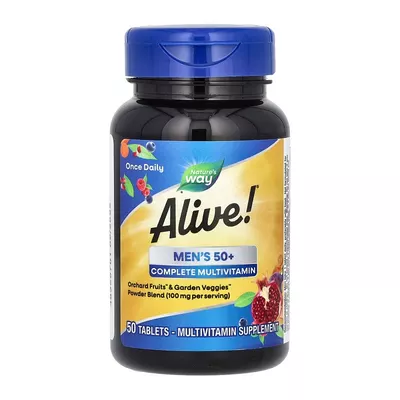 Натурес Вей (Nature's Way) Alive! Men's 50+ Мультивитамины для мужчин 50+ таблетки №50 — Фото 2