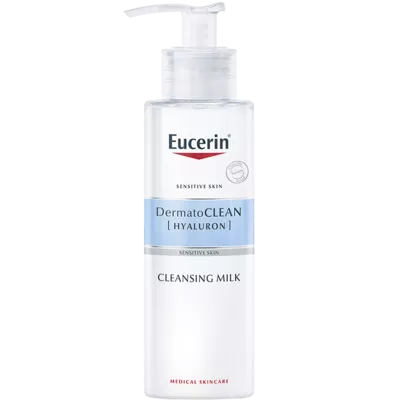 Юцерин (Eucerin) ДерматоКлін (Гіалурон) молочко очищуюче для сухої шкіри 200 мл — Фото 1