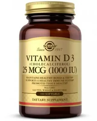 Солгар (Solgar) Витамин Д3 1000 МЕ капсулы №100 — Фото 1