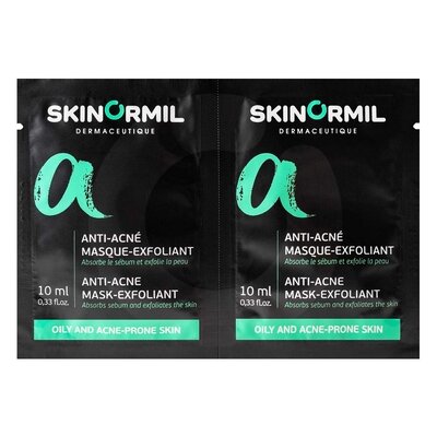 Скінорміл (Skinormil) Анти-Акне маска-скраб 2 в 1 саше 10 мл 2 шт — Фото 1