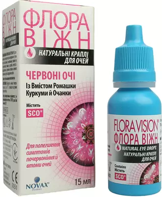 Флора Віжн "Червоні очі" краплі очні флакон 15 мл — Фото 3