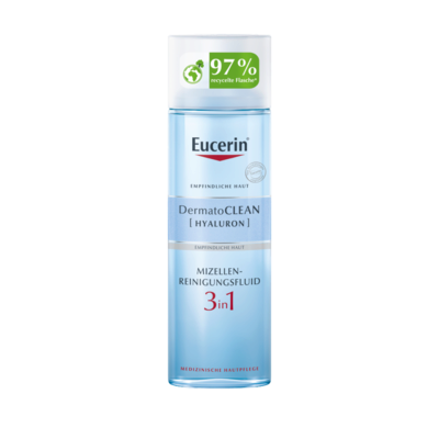 Юцерин (Eucerin) ДерматоКлин (Гиалурон) флюид мицеллярный очищающий 3 в 1 для чувствительной кожи 400 мл — Фото 1