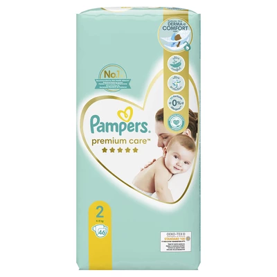 Підгузники для дітей Памперс Преміум Кеа Міні (Pampers Premium Care Mini) розмір 2 (4-8 кг) 46 шт — Фото 2