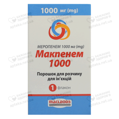 Макпенем порошок для ін'єкцій 1000 мг флакон №1 — Фото 1