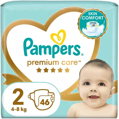 Підгузники для дітей Памперс Преміум Кеа (Pampers Premium Care) розмір 2 (4-8 кг) 46 шт — Фото 1