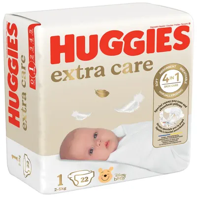 Подгузники для детей Хаггис Экстра Каре (Huggies Extra Care) размер 1 (2-5 кг) №22 — Фото 2