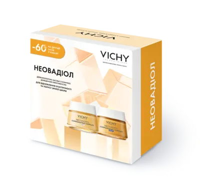 Виши (Vichy) Набор Неовадиол 8 марта 2026 (крем для нормальной/комбинированной кожи 50 мл+крем ночной с охлаждающим эффектом 50 мл) — Фото 2