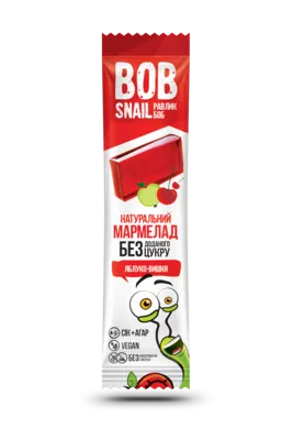 Мармелад Улитка Боб (Bob Snail) натуральный яблуко-вишня 38 г — Фото 1