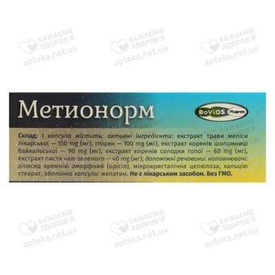 Метионорм капсули 460 мг №30 — Фото 4