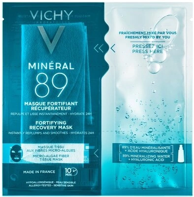 Виши (Vichy) Минерал 89 маска для лица тканевая для увлажнения и восстановления кожи лица 29 мл — Фото 1