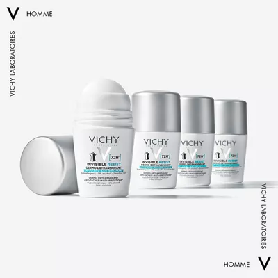 Віши (Vichy) Дезодорант-антиперспірант кульковий 72 години Інвізібл Резист проти білих слідів та жовтих плям 50 мл — Фото 7
