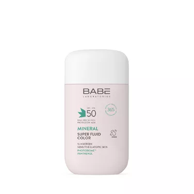 Бабе Лабораториос (Babe Laboratorios) солнцезащитный флюид минеральный с физическими фильтрами с тонирующим эффектом SPF50 50 мл — Фото 1