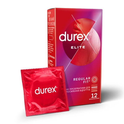Презервативи Дюрекс (Durex Elite) особливо тонкі 12 шт — Фото 1