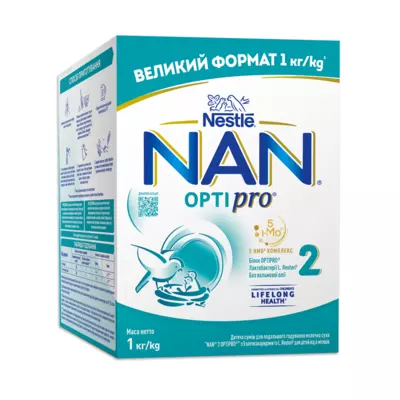 Суміш молочна Нестле Нан 2 (Nestle NAN) з 6 місяців 1000 г — Фото 1