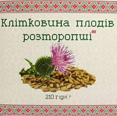 Клітковина плодів розторопші пачка 210 г — Фото 1