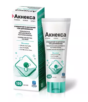 Акнекса гель для умывания очищающий и матирующий 100мл — Фото 1