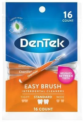 Щетки межзубные ДенТек (DenTek) для стандартных промежутков 16 шт — Фото 1