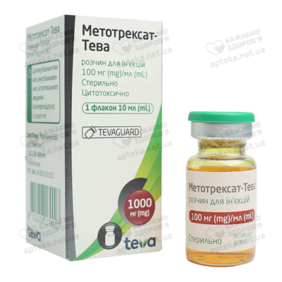 Метотрексат-Тева раствор для инъекций 100 мг/мл флакон 10 мл №1 — Фото 4