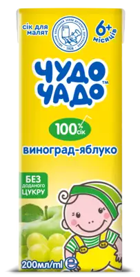 Сік Чудо-Чадо яблуко-виноград з 6 місяців 200 мл — Фото 1