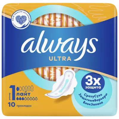 Прокладки Олвейс Ультра Лайт (Always Ultra Light) ароматизированные 1 размер, 3 капли 10 шт — Фото 2