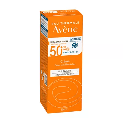 Авен (Avene) Сонцезахисний крем антиоксидантний комплекс для сухої чутливої шкіри SPF50+ 50 мл — Фото 1
