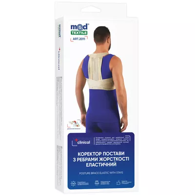 Корректор осанки эластичный с ребрами жесткости Медтекстиль (MedТextile) люкс размер L (2011) — Фото 1