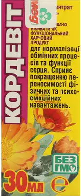 Кордевит фитоконцентрат капли флакон 30 мл — Фото 1 Кордевит фитоконцентрат капли флакон 30 мл — Фото 1