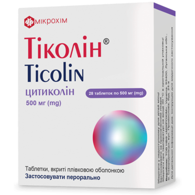Тіколін таблетки 500 мг №28 — Фото 1