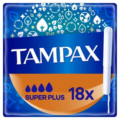 Тампони Тампакс Супер Плюс (Tampax Super Plus) з аплікатором 18 шт — Фото 1